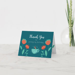 Remerciements Carte de remerciement moderne pour anniversaire