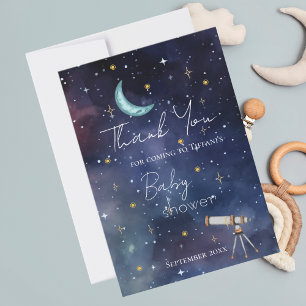 Remerciements Carte de remerciement moderne pour Baby Shower Lun