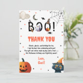 Remerciements Carte de remerciement modifiable pour garçon d'ann (Debout devant)