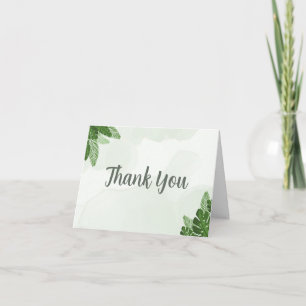 Remerciements Carte de Remerciement Monstera Douche Feuillage Tr