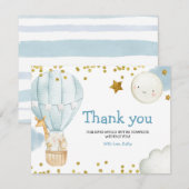 Remerciements Carte de remerciement Montgolfière Animaux Baby Sh (Devant / Derrière)