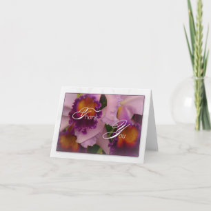 Remerciements Carte de remerciement orchidée hybride Cattleya