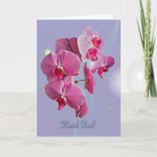 Remerciements Carte de remerciement Orchidées roses