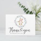 Remerciements Carte de remerciement Ourson (Debout devant)