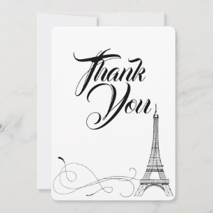 Remerciements Carte de remerciement Parisian Doodles