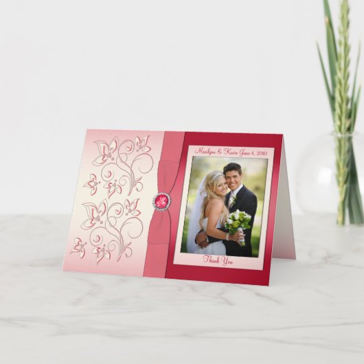 Remerciements Carte de remerciement Pastèque avec photo (Devant)