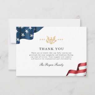 Remerciements Carte de Remerciement Patriot Flat