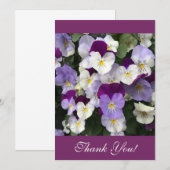 Remerciements Carte de remerciement - pensées (Devant / Derrière)