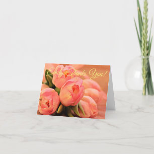 Remerciements Carte de remerciement personnalisée aux tulipes co