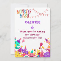 Carte de remerciement personnalisée de monstre – C
