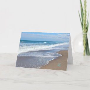 Remerciements Carte de remerciement personnalisée plage vierge à