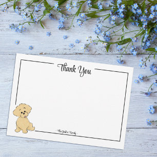 Remerciements Carte de remerciement personnalisée pour chiot Gol