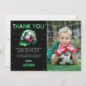 Remerciements Carte de remerciement photo d'anniversaire avec ba (Devant)