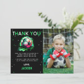 Remerciements Carte de remerciement photo d'anniversaire avec ba (Debout devant)