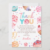 Remerciements Carte de remerciement photo d'anniversaire Donut C (Devant)