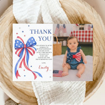 Carte de remerciement photo d'anniversaire fille t