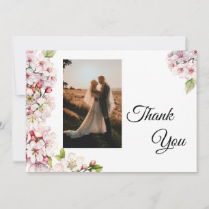 Remerciements Carte de remerciement photo de fleurs de cerisier