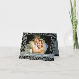 Remerciements carte de remerciement photo de mariage