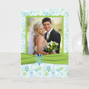 Remerciements Carte de remerciement photo florale verte citron e