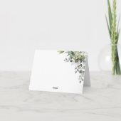 Remerciements Carte de remerciement photo pliable aquarelle Euca (Dos)