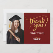 Remerciements Carte de remerciement photo pour la remise des dip (Devant)