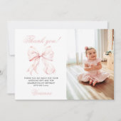 Remerciements Carte de remerciement plat pour le premier anniver (Devant)