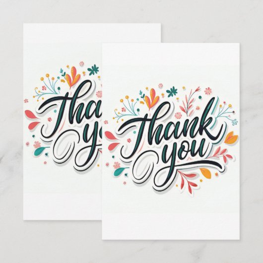 Remerciements Carte de remerciement plate 3,5" x 5" (Devant / Derrière)