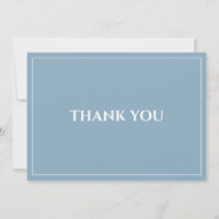 Carte de remerciement plate bleue poussiéreuse mod