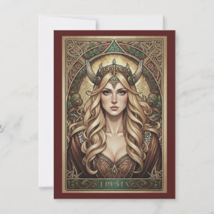 Remerciements Carte de remerciement plate d'art de Freyja déesse