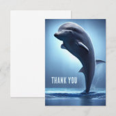 Remerciements carte de remerciement plate dauphin (Devant / Derrière)