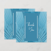 Remerciements Carte de remerciement plate de sarcelle tropicale (Devant / Derrière)
