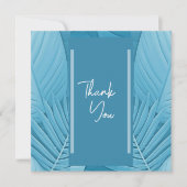 Remerciements Carte de remerciement plate de sarcelle tropicale (Devant)