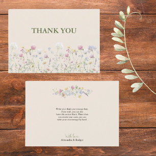 Remerciements Carte de remerciement plate pour Baby Shower de co
