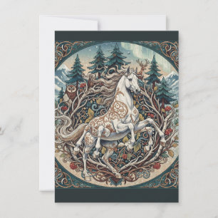 Remerciements Carte de remerciement plate Sleipnir Woodland Myth