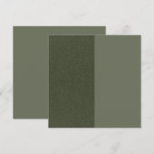 Remerciements Carte de remerciement plate verte de Split Moss - (Devant / Derrière)