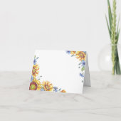 Remerciements Carte de remerciement pliable aquarelle Ukraine (Dos)