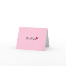 Carte de remerciement pliée