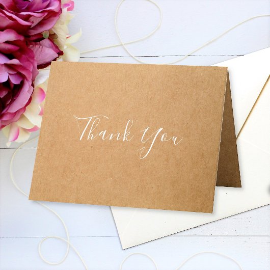 Remerciements Carte de remerciement pliée avec message personnal