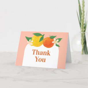 Remerciements Carte de remerciement pliée Citrus Sucré