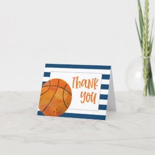 Remerciements Carte de remerciement pliée de basketball