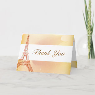Remerciements Carte de remerciement pliée Paris pêche