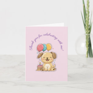 Remerciements Carte de remerciement pliée pour 1er anniversaire