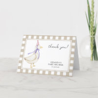 Carte de remerciement pliée pour Baby Shower Canet