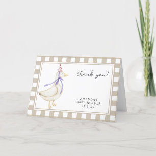 Remerciements Carte de remerciement pliée pour Baby Shower Canet