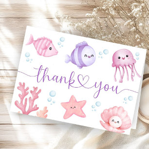 Remerciements Carte de remerciement pliée pour Baby Shower 'Sous