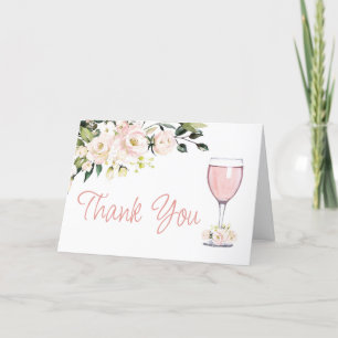 Remerciements Carte de remerciement pliée pour douche de mariée 
