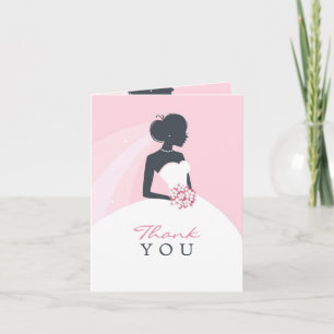 Remerciements Carte de remerciement pliée pour la douche de mari
