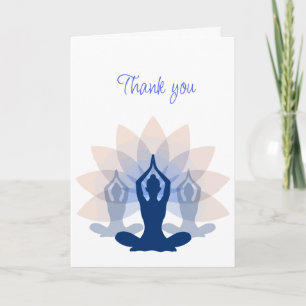 Remerciements Carte de remerciement pliée pour professeur de yog