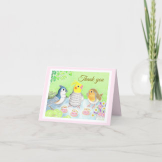 Remerciements Carte de remerciement pliée pour une fête de thé d