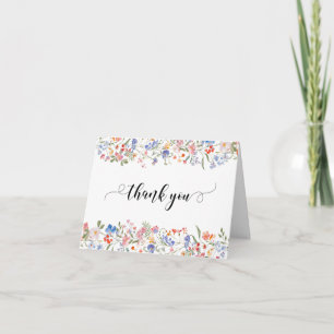 Remerciements Carte de remerciement pliée pour une fête prénupti